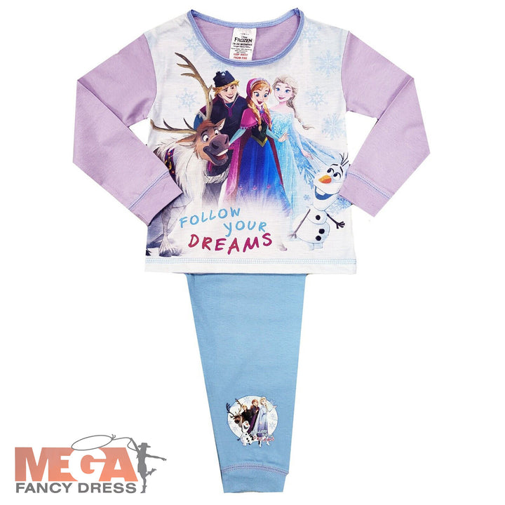 Official Girls Follow Your Dreams Disney Frozen Pyjamas
