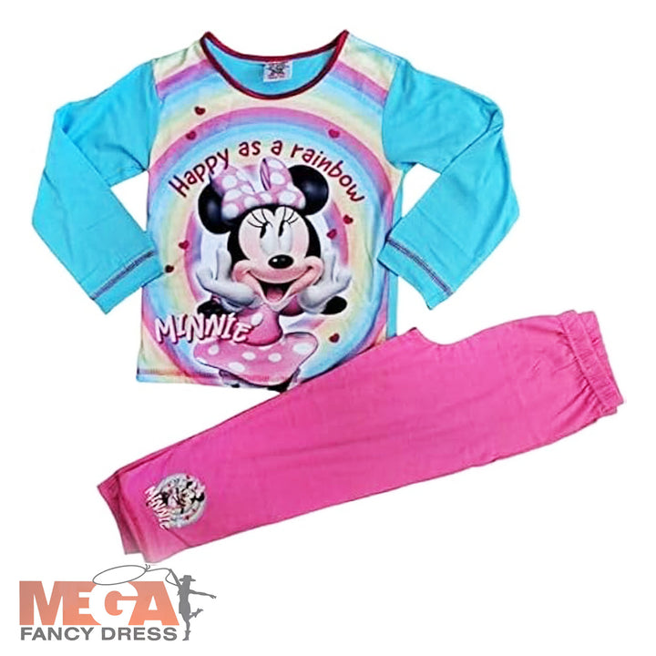 Official Disney Happy As A Rainbow Minnie Mouse Pyjamas