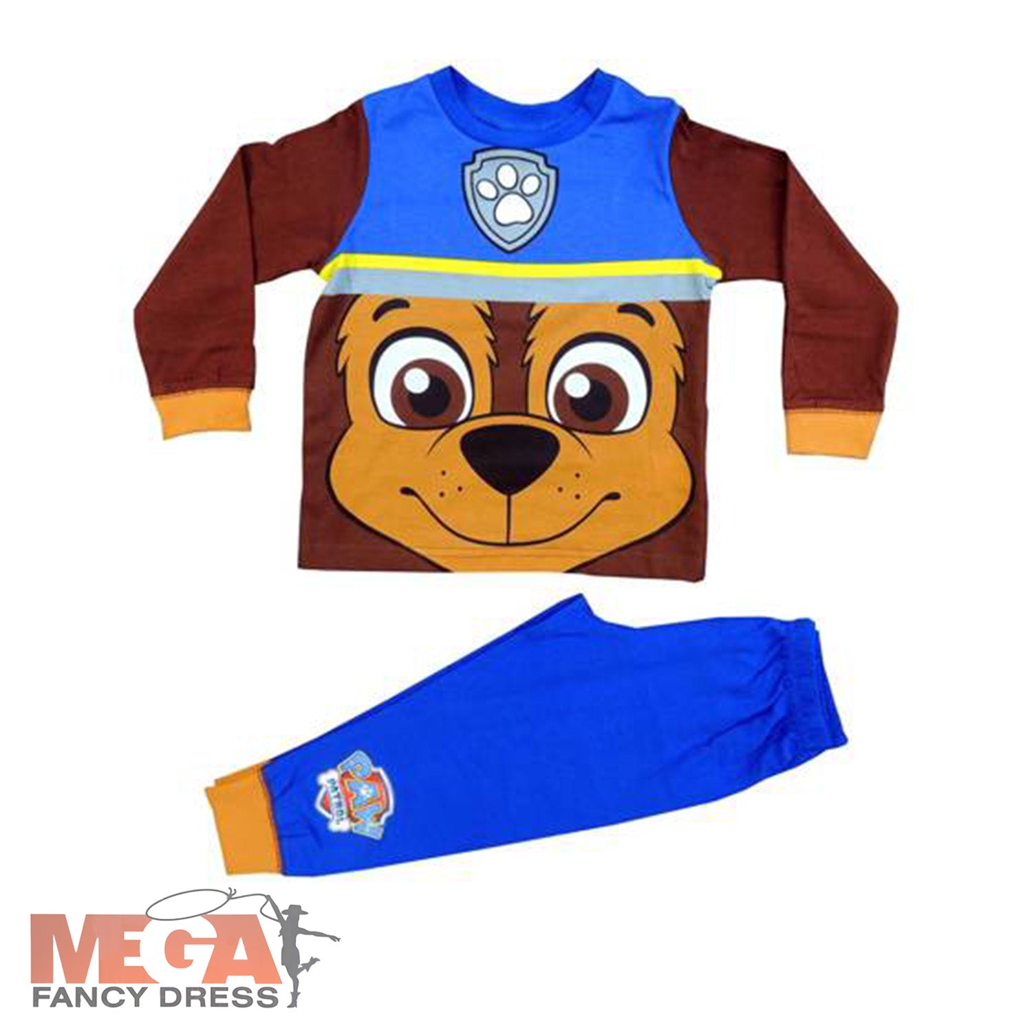 Official Boys Chase Paw Patrol Pyjamas Mega Fancy Dress UK