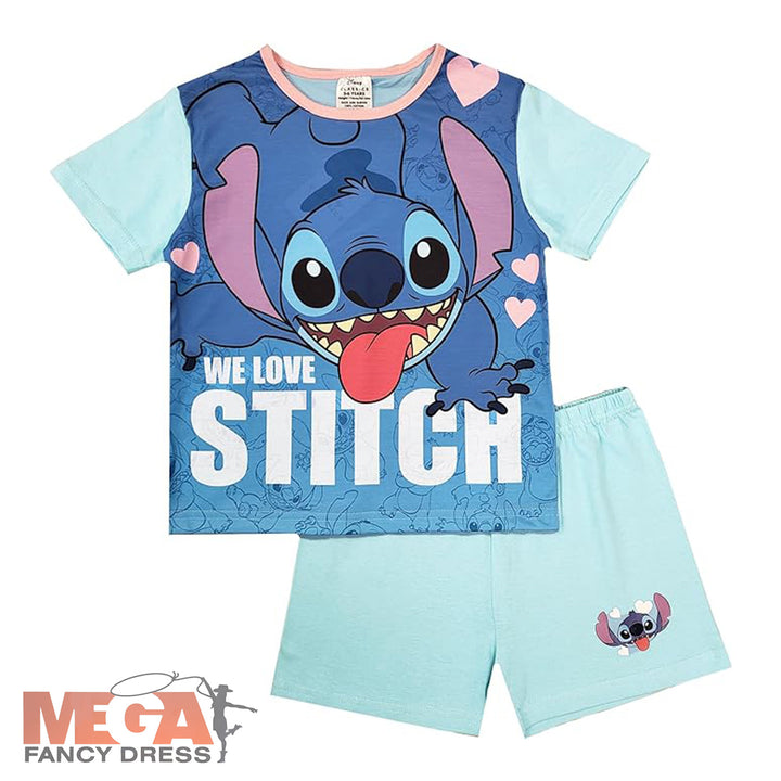 Official Disney Girls Lilo & Stitch Short Pyjamas