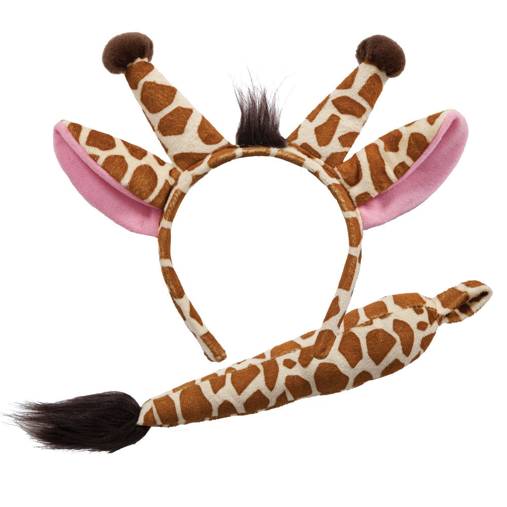 Giraffe Ears and Tail Animal Costume Accessory Set