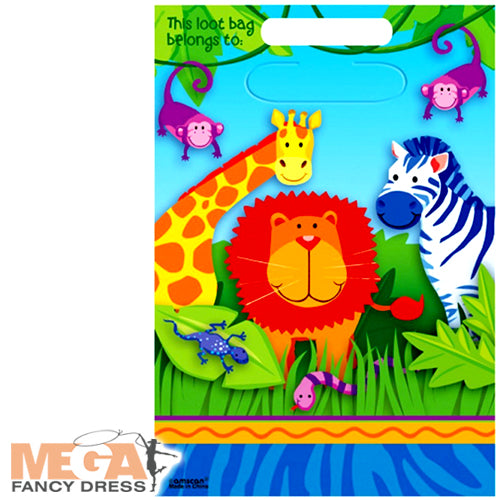 Jungle Animals Loot Bags Party Favor Containers