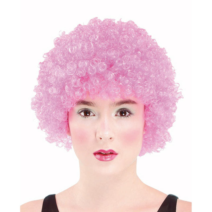 Women's Pink Afro Clown Carnival Circus Wig