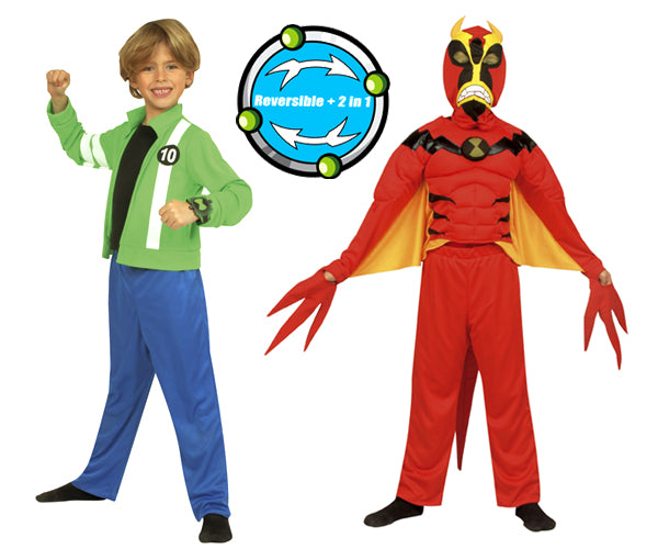 Boy's Ben 10 Reversible Jet Ray Alien Costume