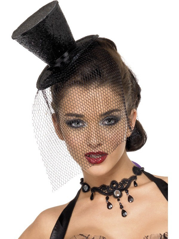 Fever Black Mini Top Hat