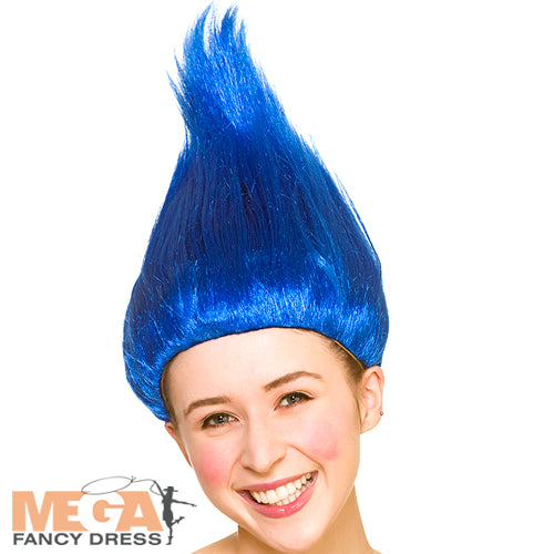 Troll Blue Wig Fantasy Character Hairpiece