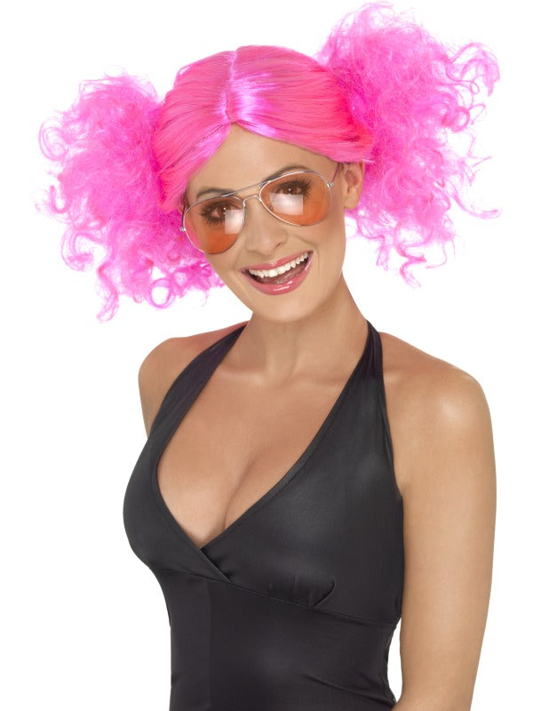 80s Pink Bunches Wig