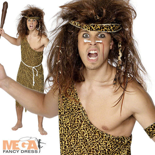 Adults Caveman Fancy Dress Costume Prehistoric Fancy Dress