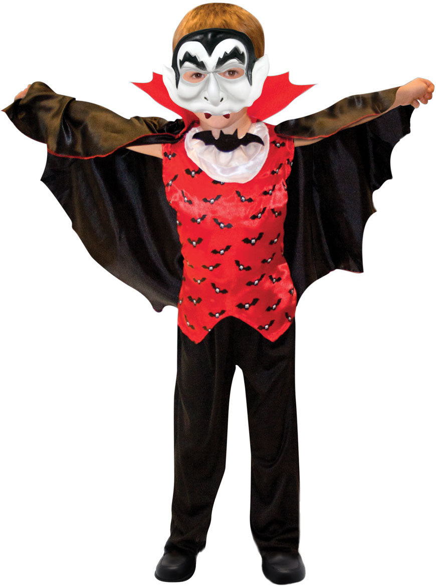 Boys Count Dracula Halloween Vampire Horror Fancy Dress Costume
