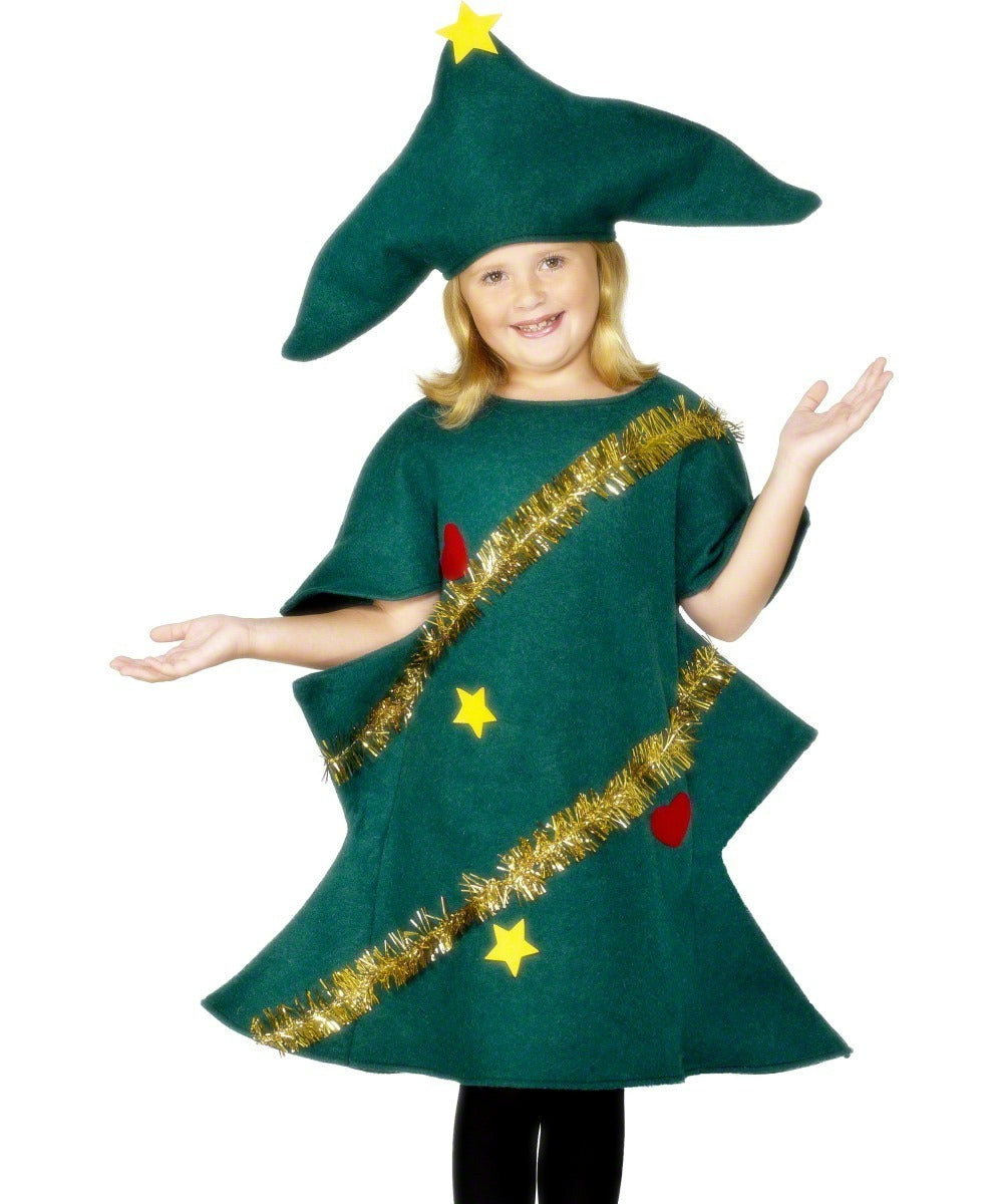 Kids Christmas Tree Fancy Dress Festive Costume
