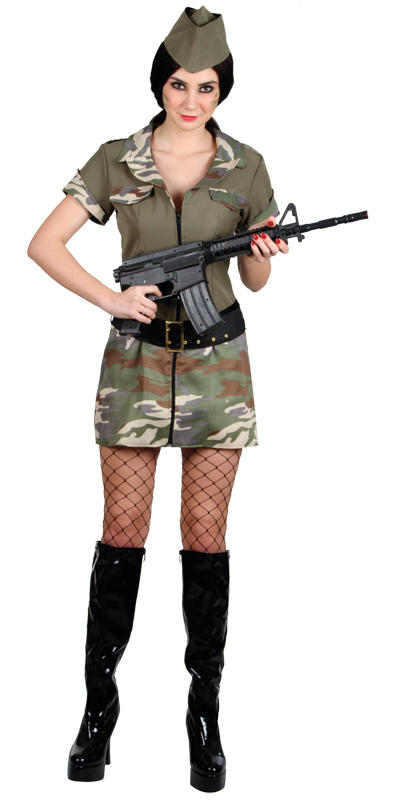 Ladies army fancy dress best sale