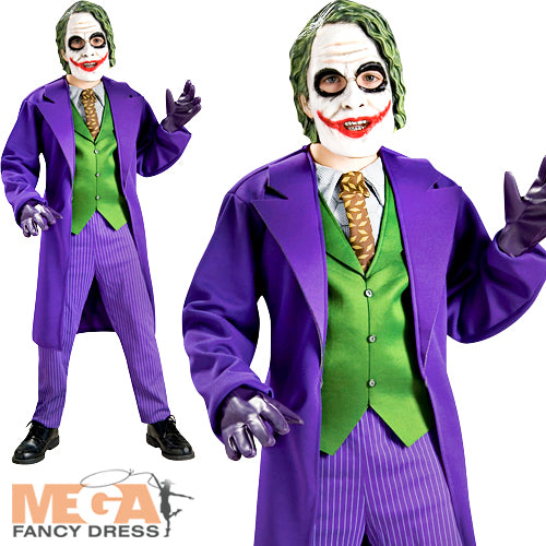 Boys Deluxe Joker Batman Villain Halloween Costume