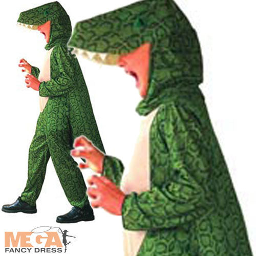 Kids Green Dinosaur Prehistoric Creature Costume