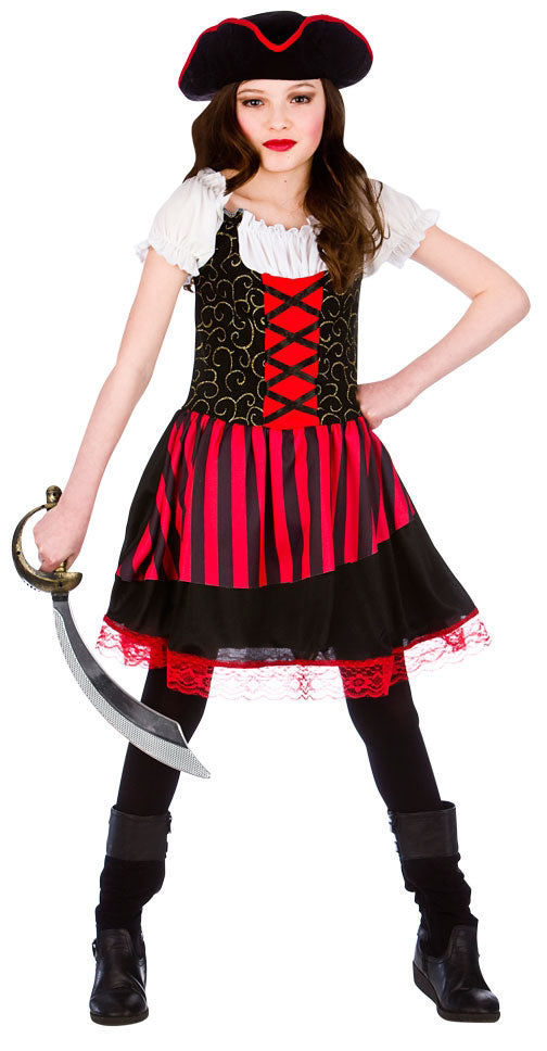 Girls Pretty Pirate Adventure Costume