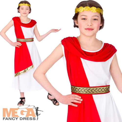 Girls Ancient Roman Woman Historical Costume