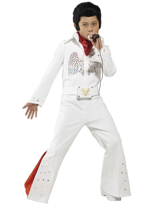 Boys Elvis American Eagle 1950s Rock n Roll King Singer Fancy Dress Costume
