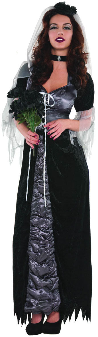 Ladies Evil Maiden Fancy Dress Corpse Bride Costume