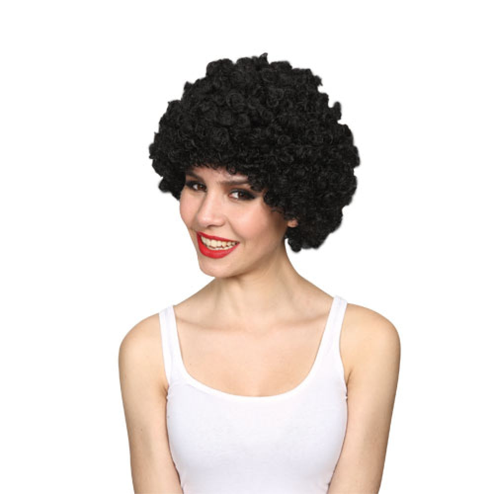 Funky Black Afro 70s Disco Fever Retro Wig Fancy Dress