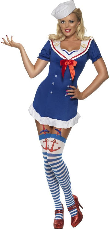 Fever Ahoy Sailor Costume Nautical Fancy Dress