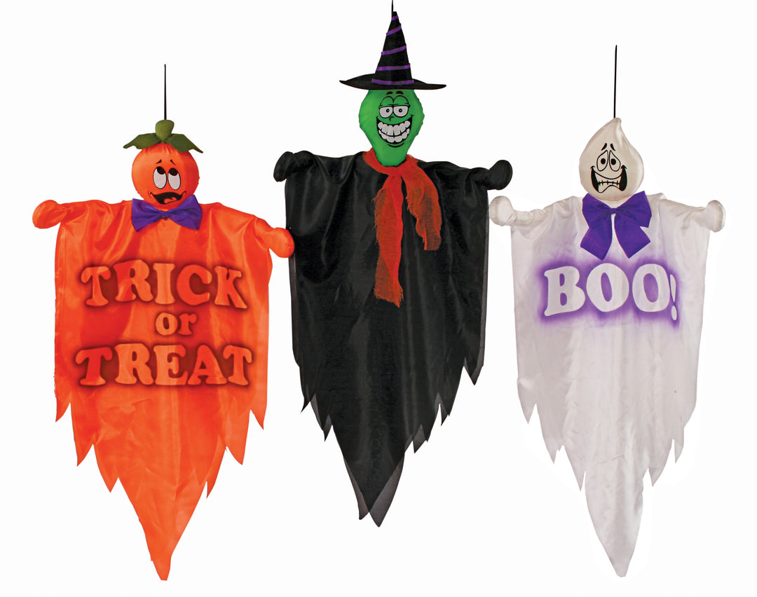 36" Friendly Ghost Hanging Assortment Spooky Decoration