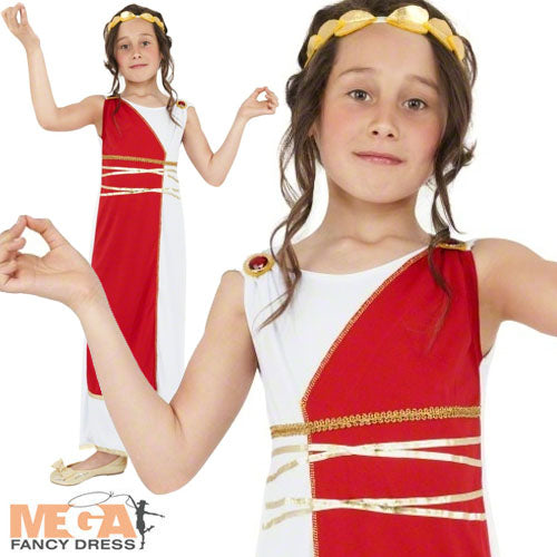 Girls Roman Historical Greek Toga Book Week Costume