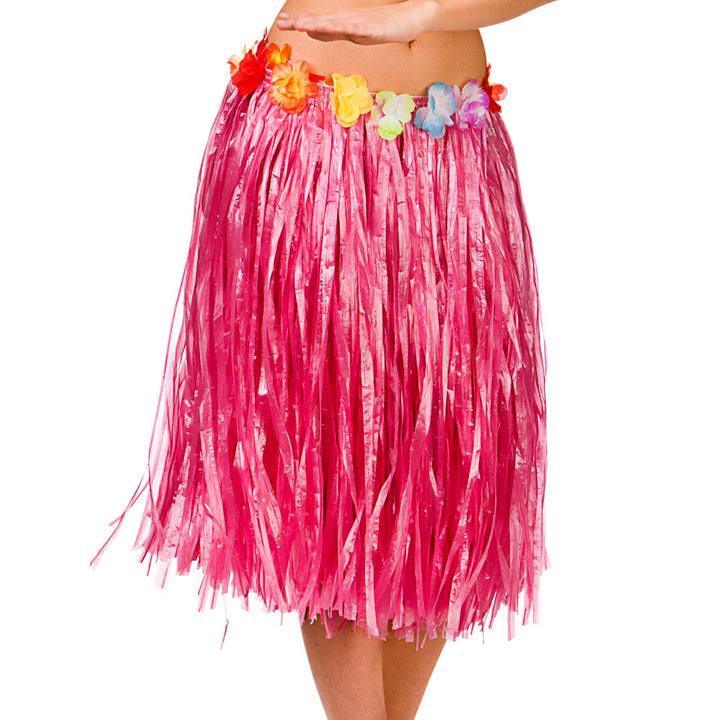 Pink Hula Skirt Tropical Party Costume Accessory