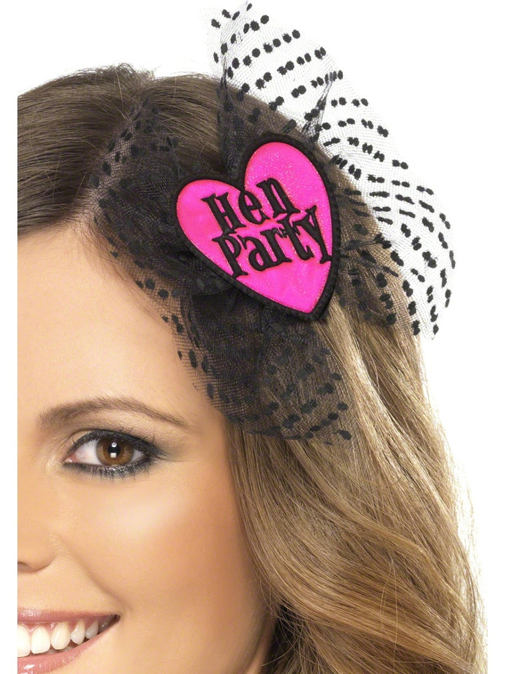 Ladies Hen Party Pink Hair Bow Accessory