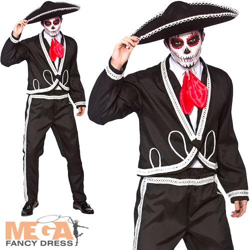 Deluxe Mariachi Day of the Dead Cultural Celebration Mens Costume