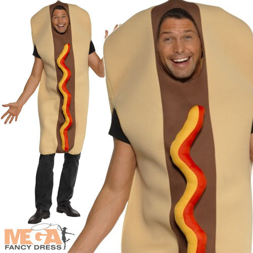 Men's Ladies Fun Food Giant Hot Dog Costume