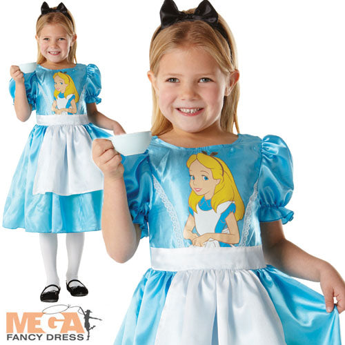 Girls Disney Classic Alice in Wonderland Dress Costume