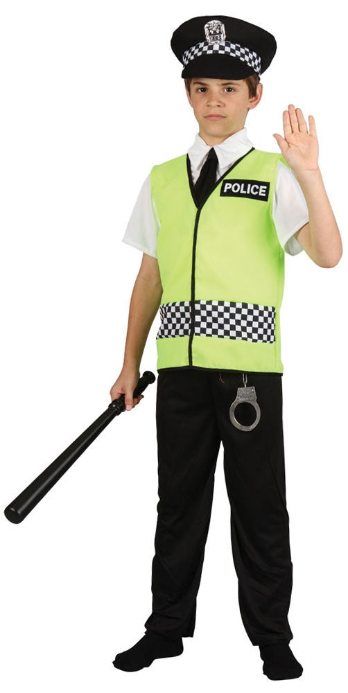Boys Policeman Police Cop Uniform Fancy Dress Costume