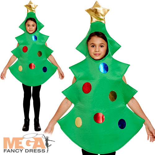 Christmas Tree Kids Festive Holiday Decoration Fancy Dress