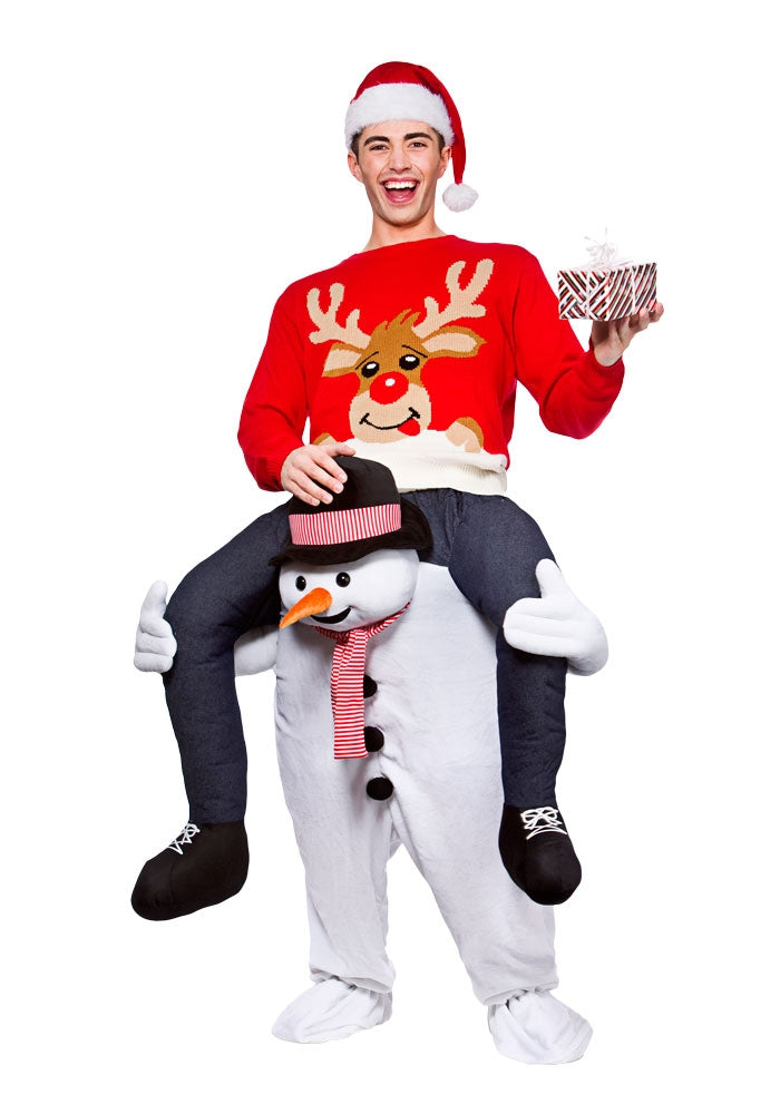 Ride On Snowman Adult Fancy Dress Costume