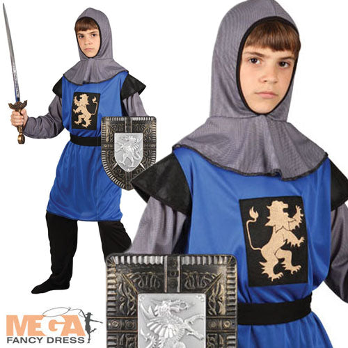 Boys Medieval Round Knight Historical Costume