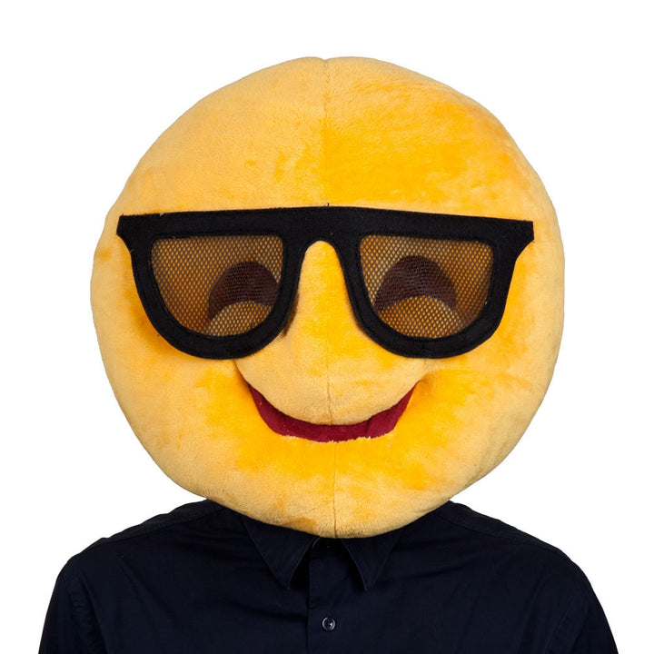 Adults Cool Mask Smiley Emoji Fancy Dress Costume Accessory