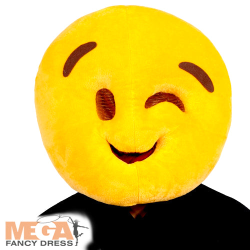 Wink Emoji Face Mask Expressive Emoji Accessory