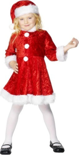 Christmas Girls Mini Miss Santa Claus Costume