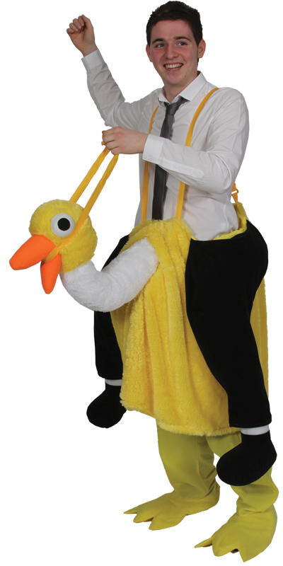 Men's Crazy Ostrich Rider Emu Animal Party Costume