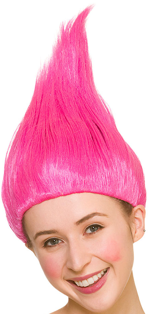 Troll Pink Wig Whimsical Hairpiece