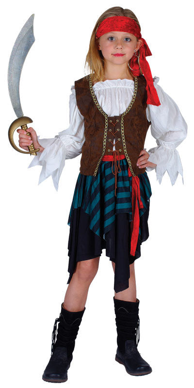 Girls Caribbean Pirate Adventure Costume