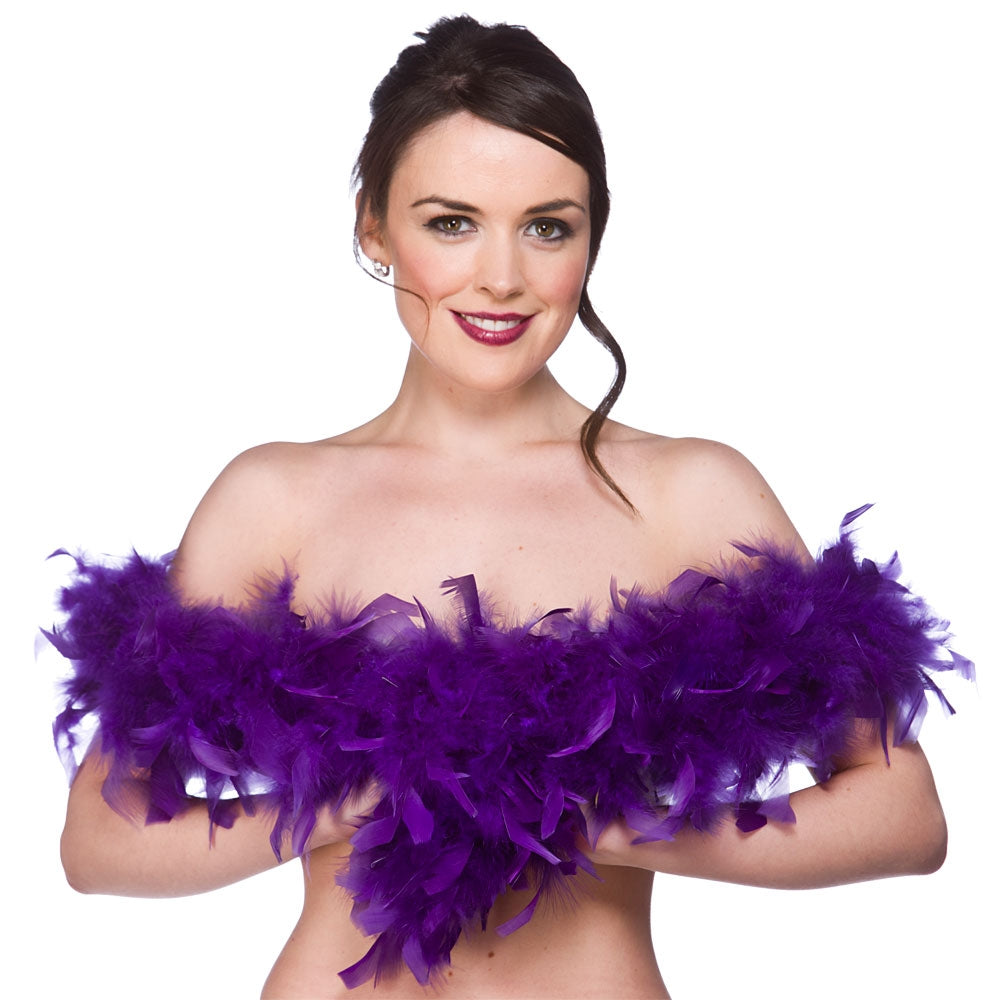 Purple Feather Boa 1920s Charleston Flapper Hen Party Costume