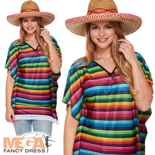 Ladies Rainbow Poncho