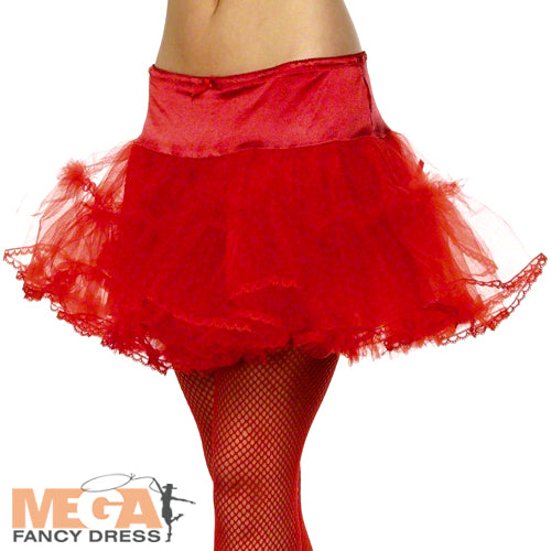 Ladies Red Tulle Petticoat Fairy Tale Tutu Accessory