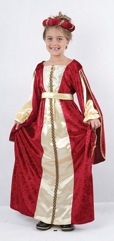 Girls Medieval Tudor Regal Princess Costume