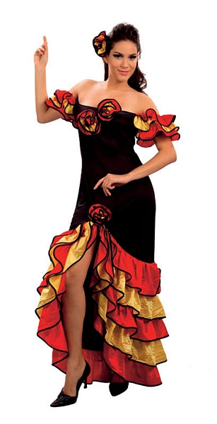 Rumba Woman Spanish Flamenco Passionate Dancer Costume
