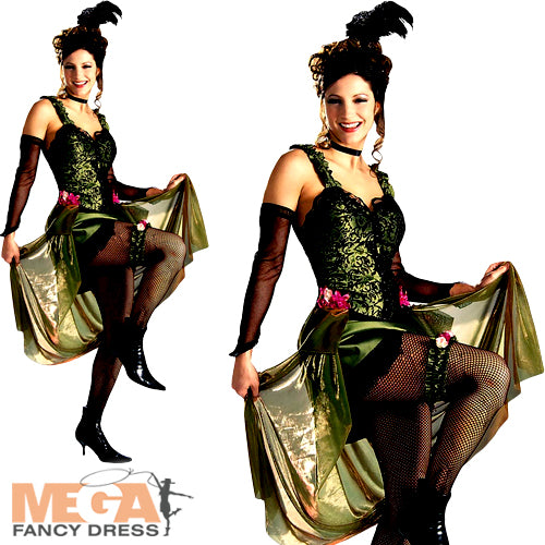 Ladies Western Can Can Deluxe Saloon Girl Fancy Dress Costume