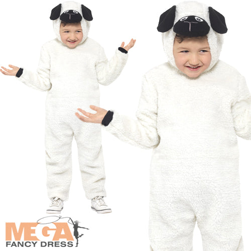 Kids Sheep Farm Animal Lamb Fancy Dress Jumpsuit Costume Outfit