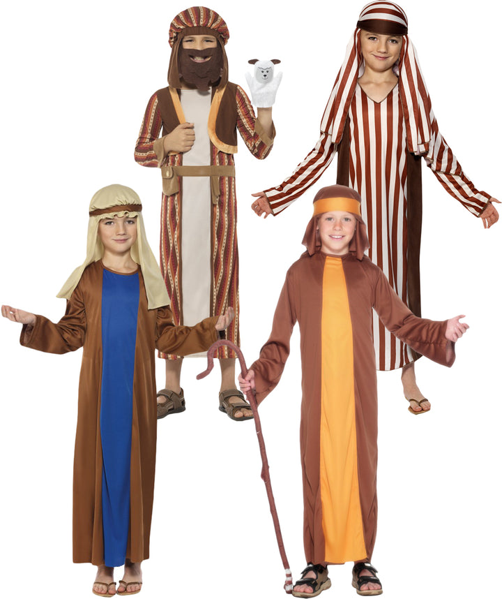 Boys Shepherd Nativity Kids Christmas Fancy Dress Costumes