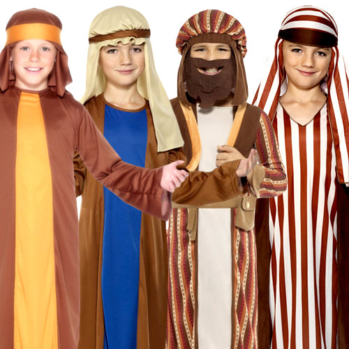 Boys Shepherd Nativity Kids Christmas Fancy Dress Costumes