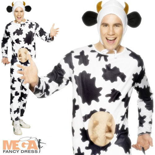 Adults Cow Farm Animal Book Character Fancy Dress Costume